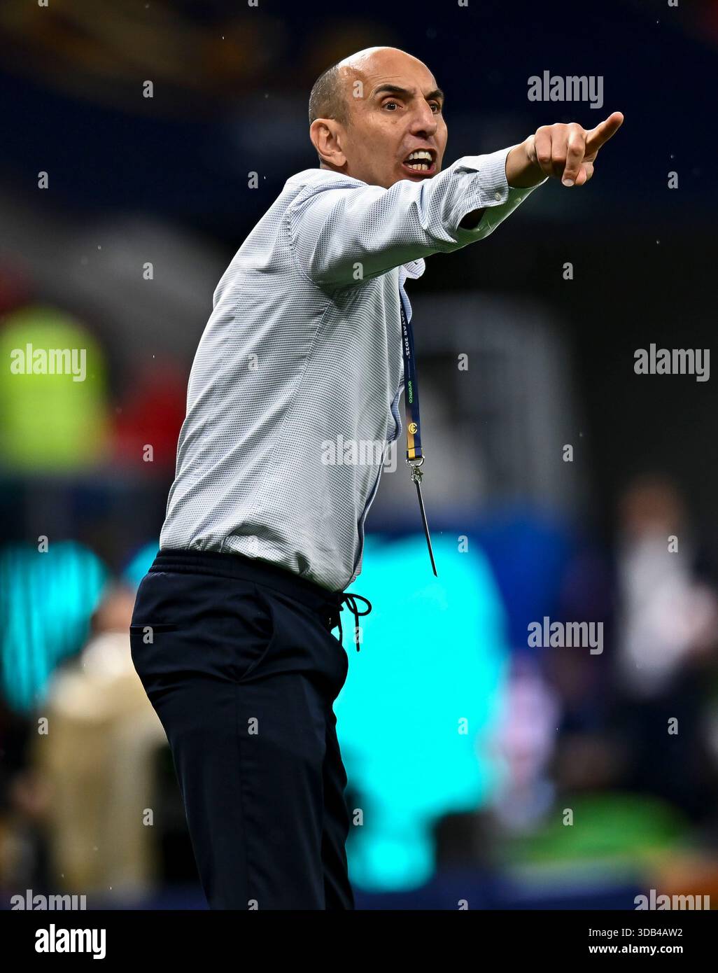 Doha, Qatar. 13th Dec, 2025. Krunoslav Jurcic, head coach of Pyramids ...