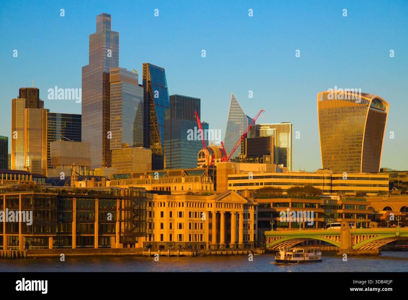 UK, England, London, The City,  skyline, panorama, Stock Photo