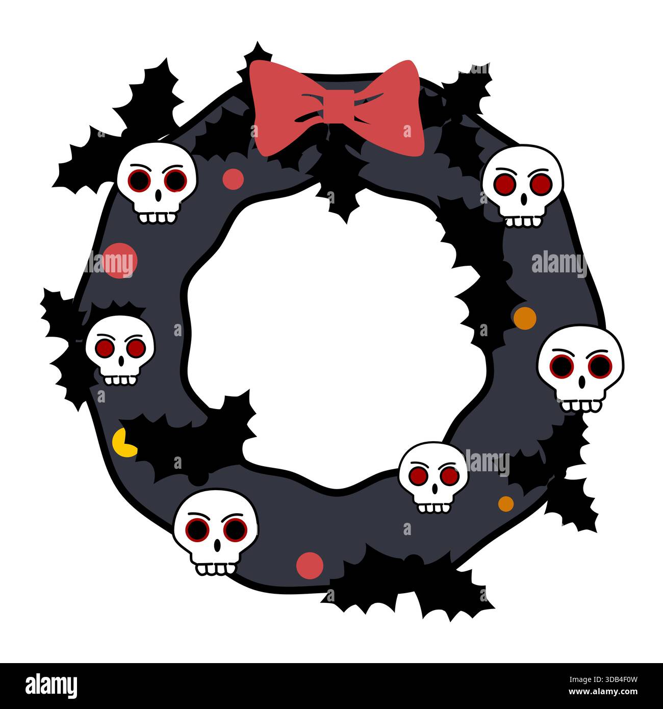 Gothic Christmas Skull with hat icon Stock Vector