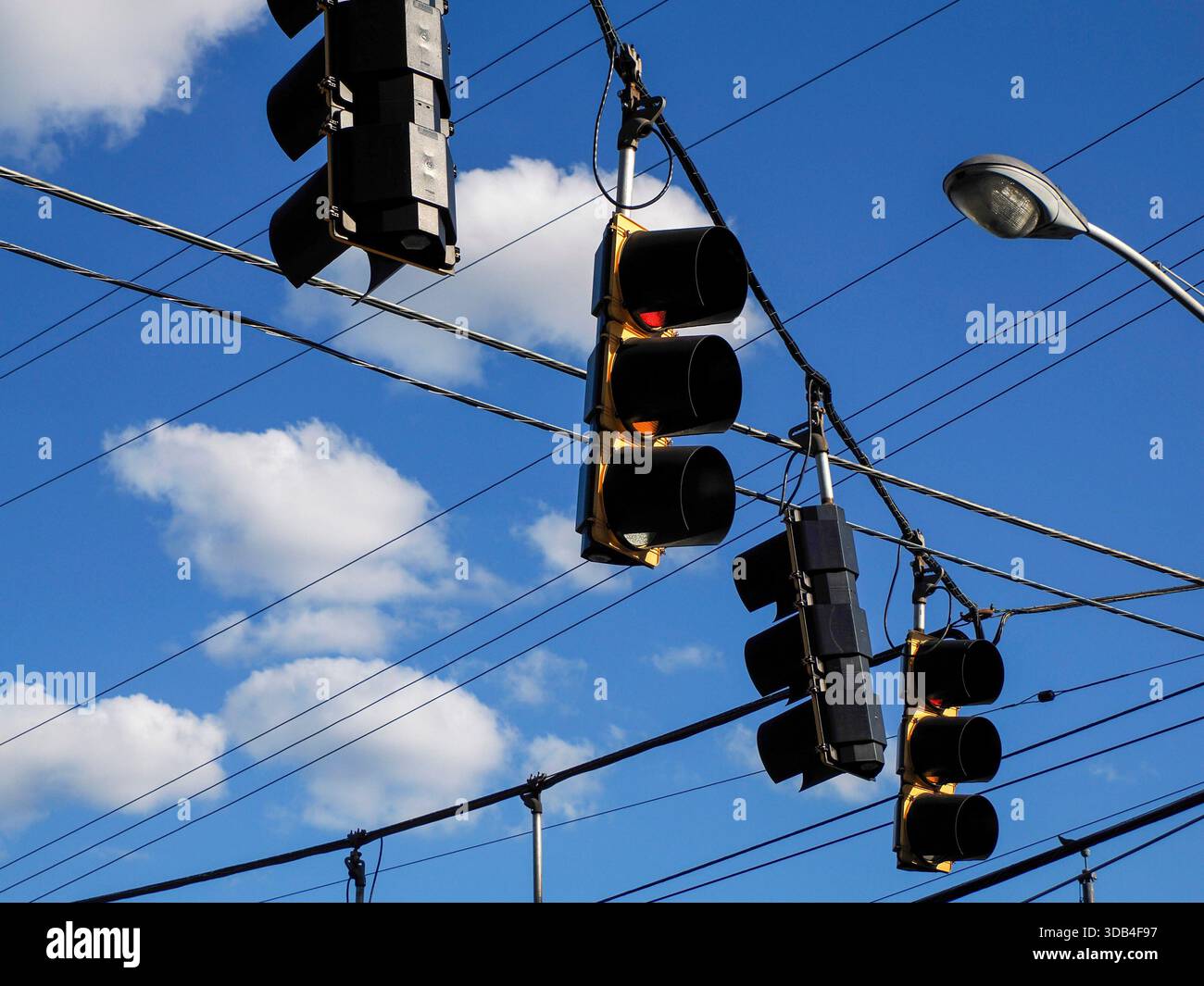 traffic lights detail at intersection in Cincinnati Stock Photo - Alamy
