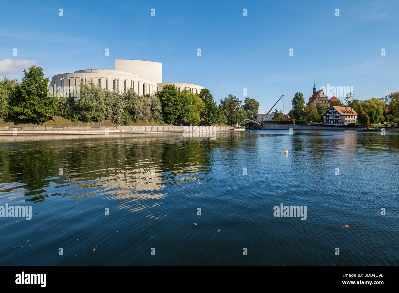 The river Brda and Opera Nova, Bydgoszcz, Poland Stock Photo