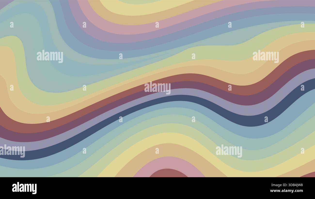 Layered pastel cutout arcs forming smooth depth effect Stock Vector