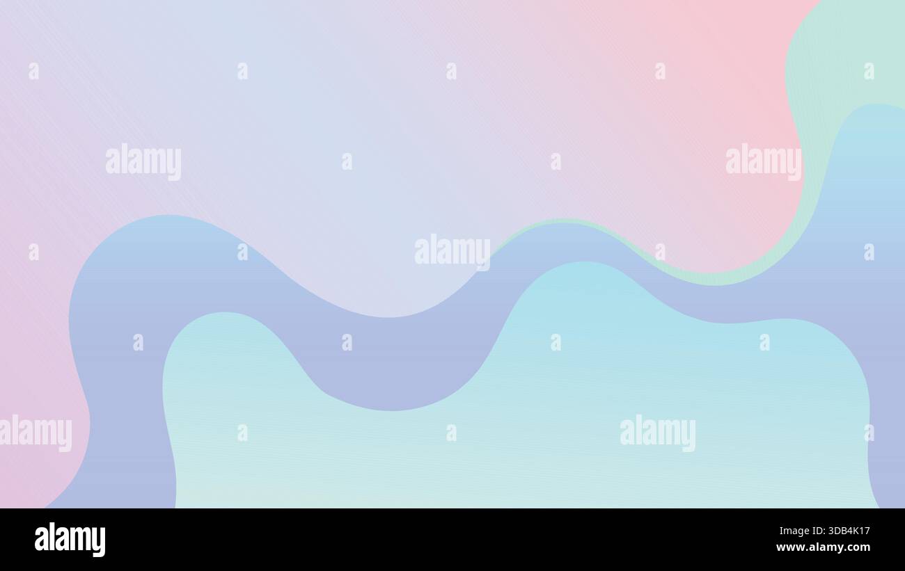Soft pastel liquid blobs merging with smooth gradient edges Stock Vector