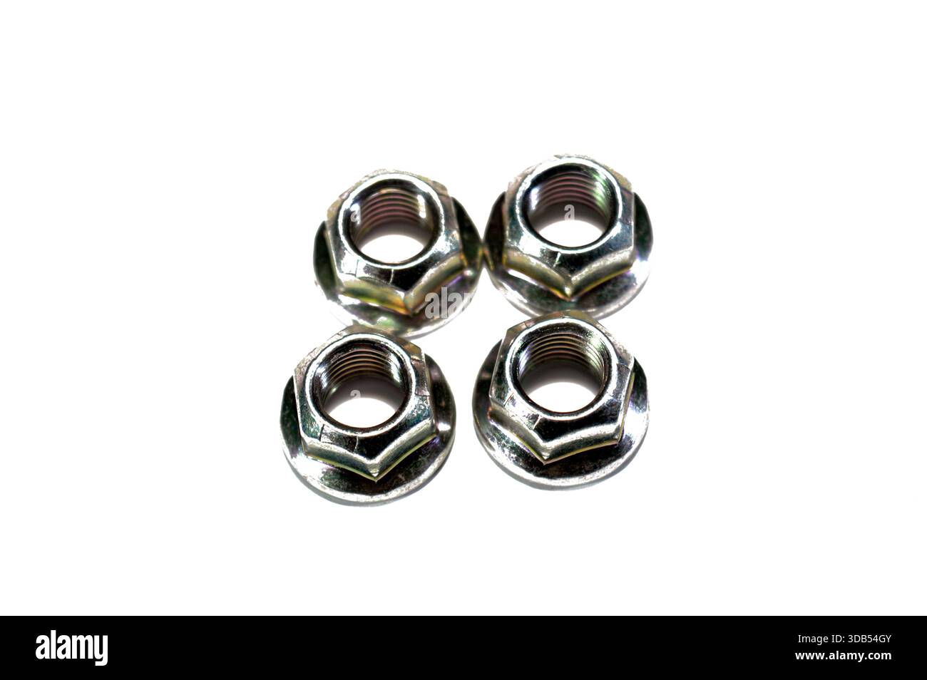 hex flange nuts, hexagonal nut with wide, integrated flange like a ...