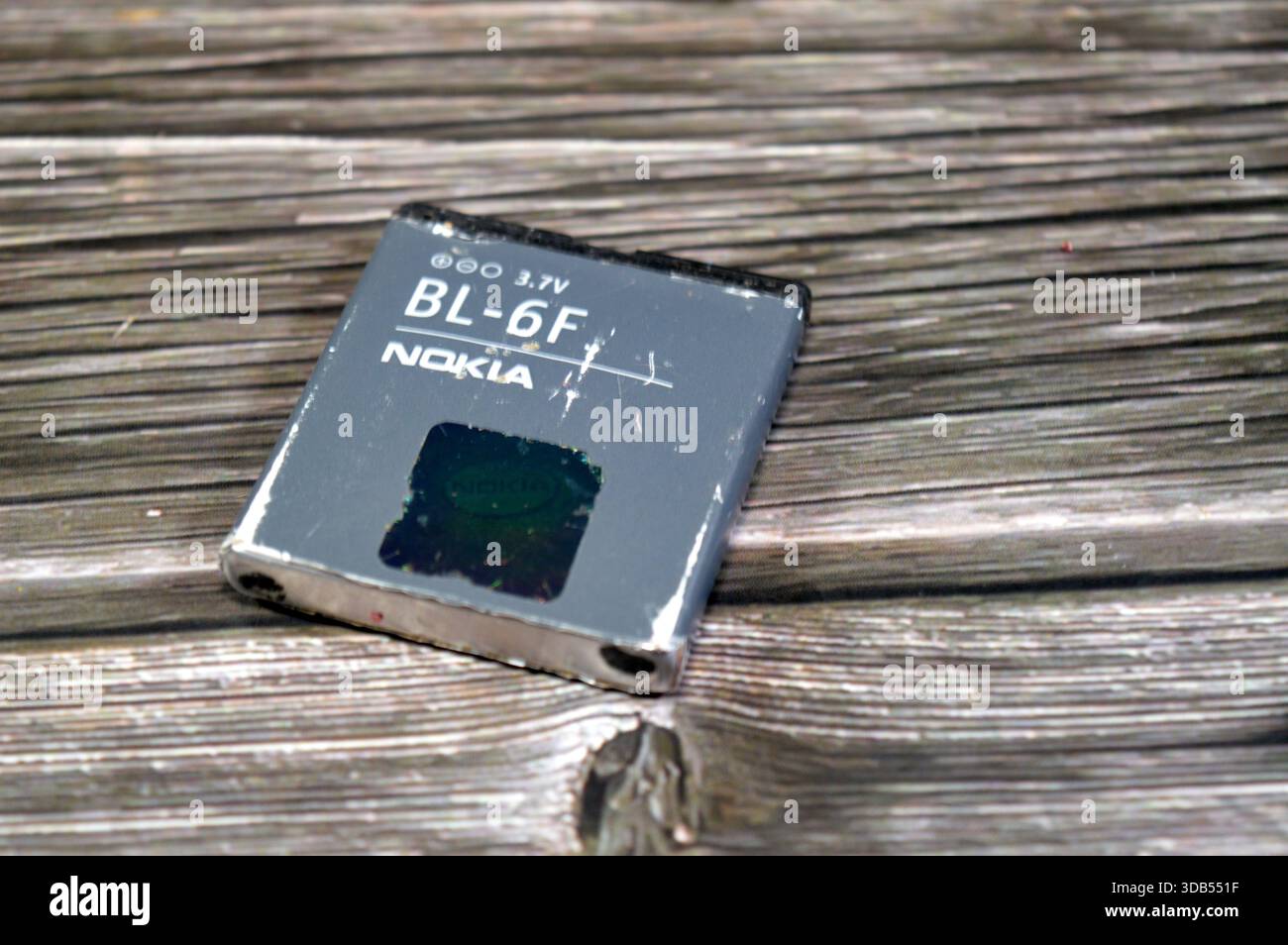Cairo, Egypt, December 3 2025: Bloated lithium ion batteries, possibly ...