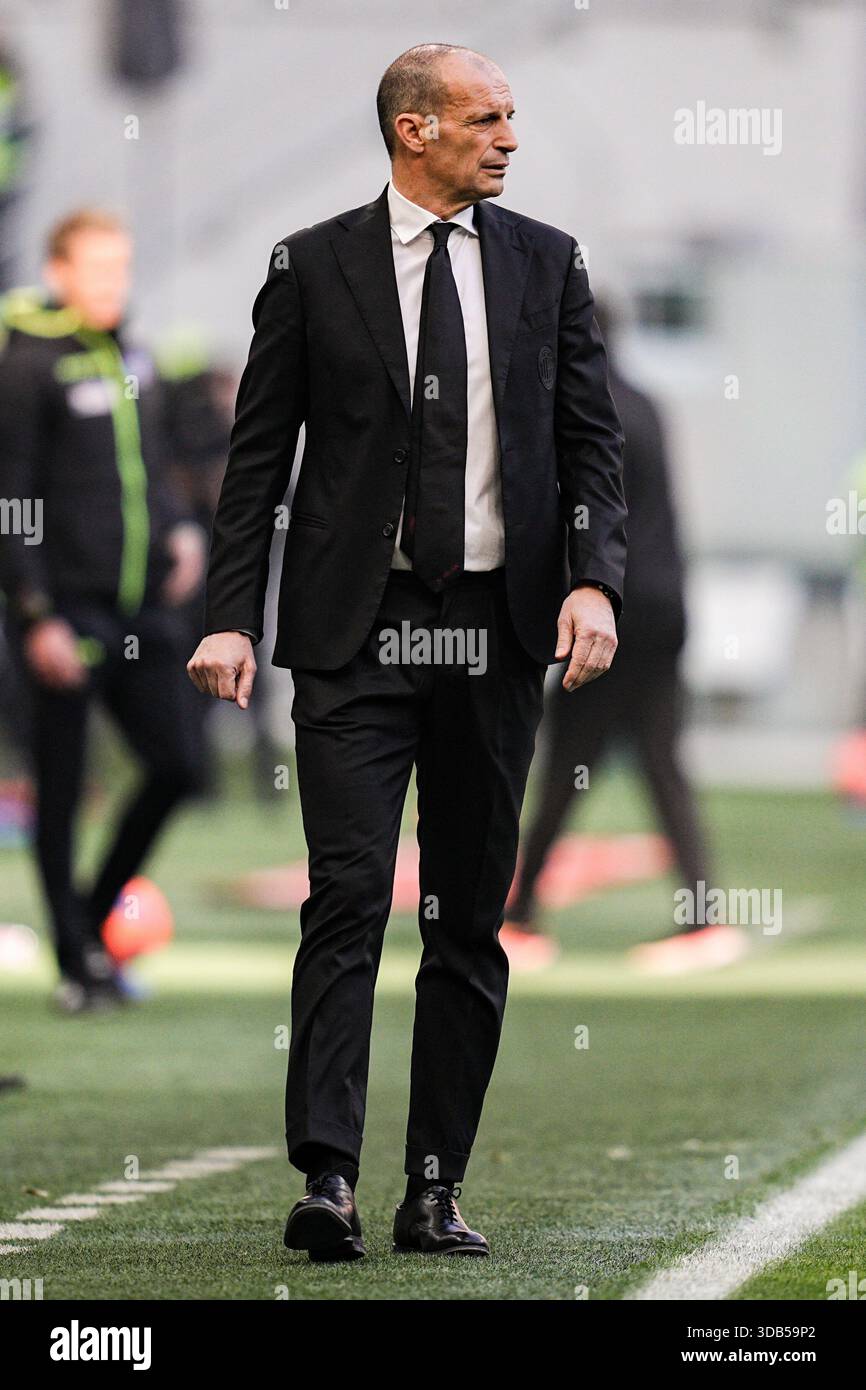 AC MilanÕs head coach Massimiliano Allegri during the Serie A soccer ...