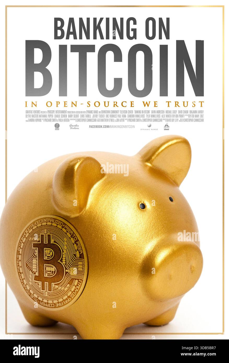 Banking on Bitcoin (2016) directed by Christopher Cannucciari and starring  Wences Casares, Nathanial Popper and Charlie Shrem. The documentary  explores the origins of Bitcoin, its early adopters and its potential to  reshape