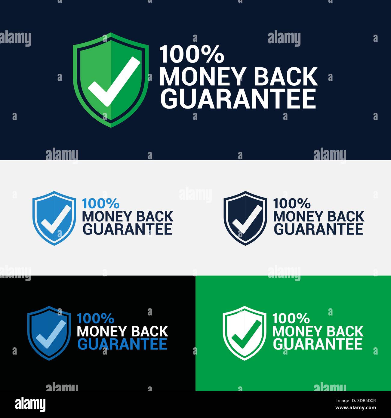 Secure Purchase Icons Vector Guarantee Labels for Customer Confidence Stock Vector