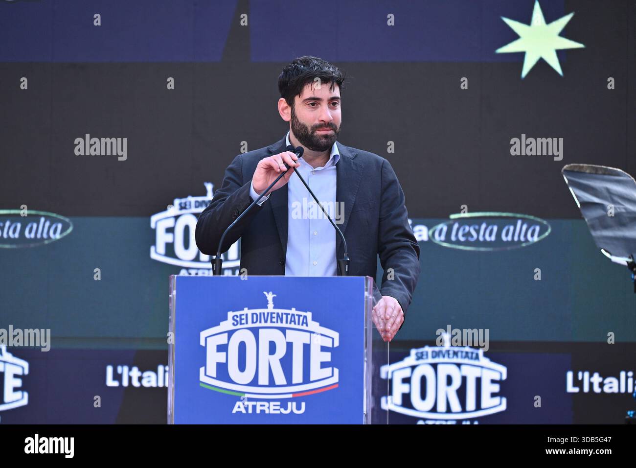Fabio Roscani (FdI MP and President of the National Youth) attends the ...