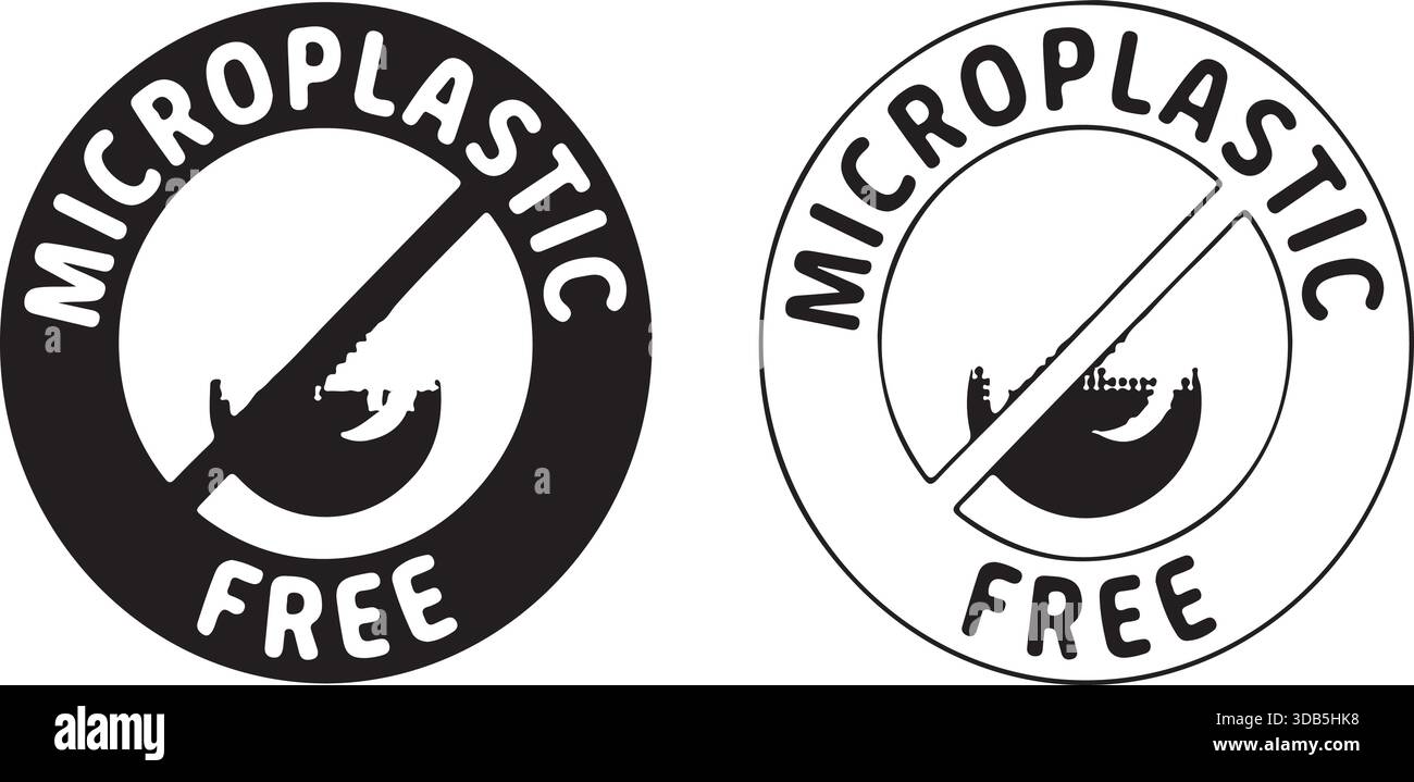 Microplastic Free Warning Sign Icons Stock Vector Image & Art - Alamy