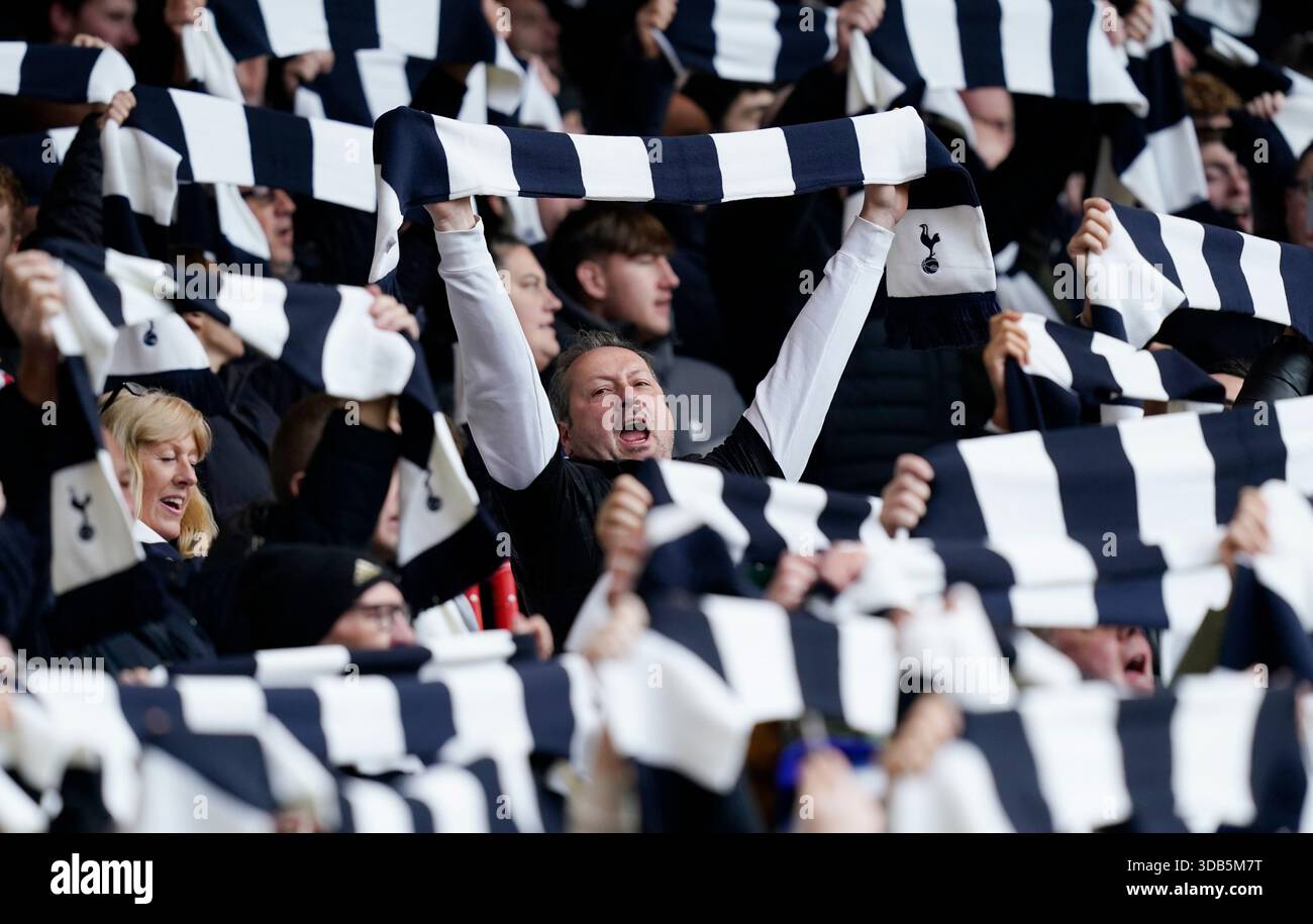 Écharpe Fan Tottenham Hotspur - Premier League - Taille Unique - Bleu Marine Et Blanc