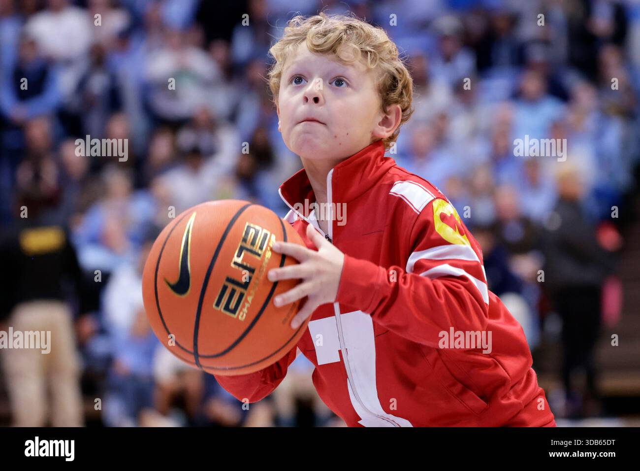 Gunner Phillips, 7, shoots a free throw in a $250,000 contest sponsored ...