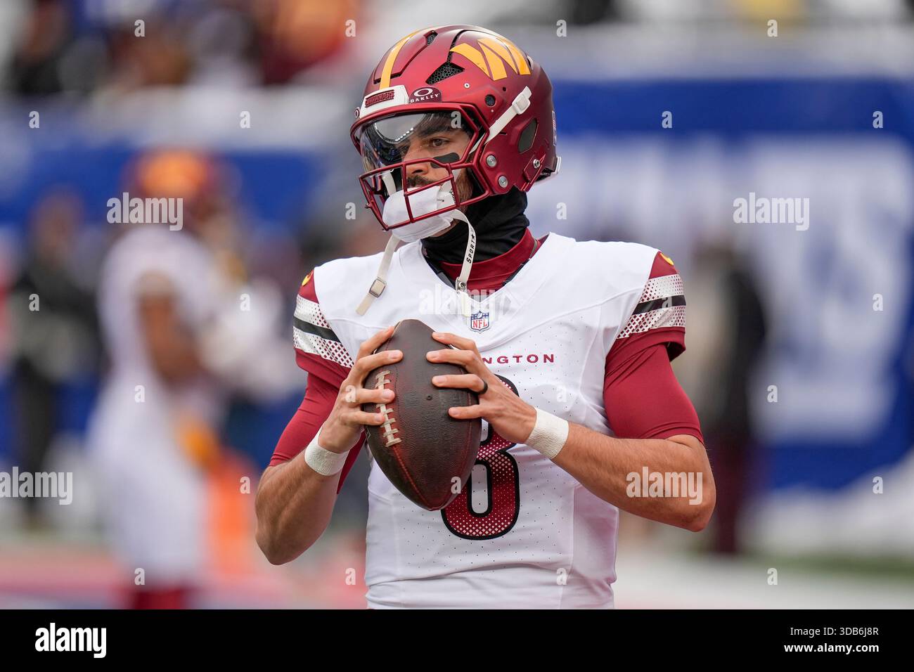 Washington Commanders quarterback Marcus Mariota (8) warms up before — free download