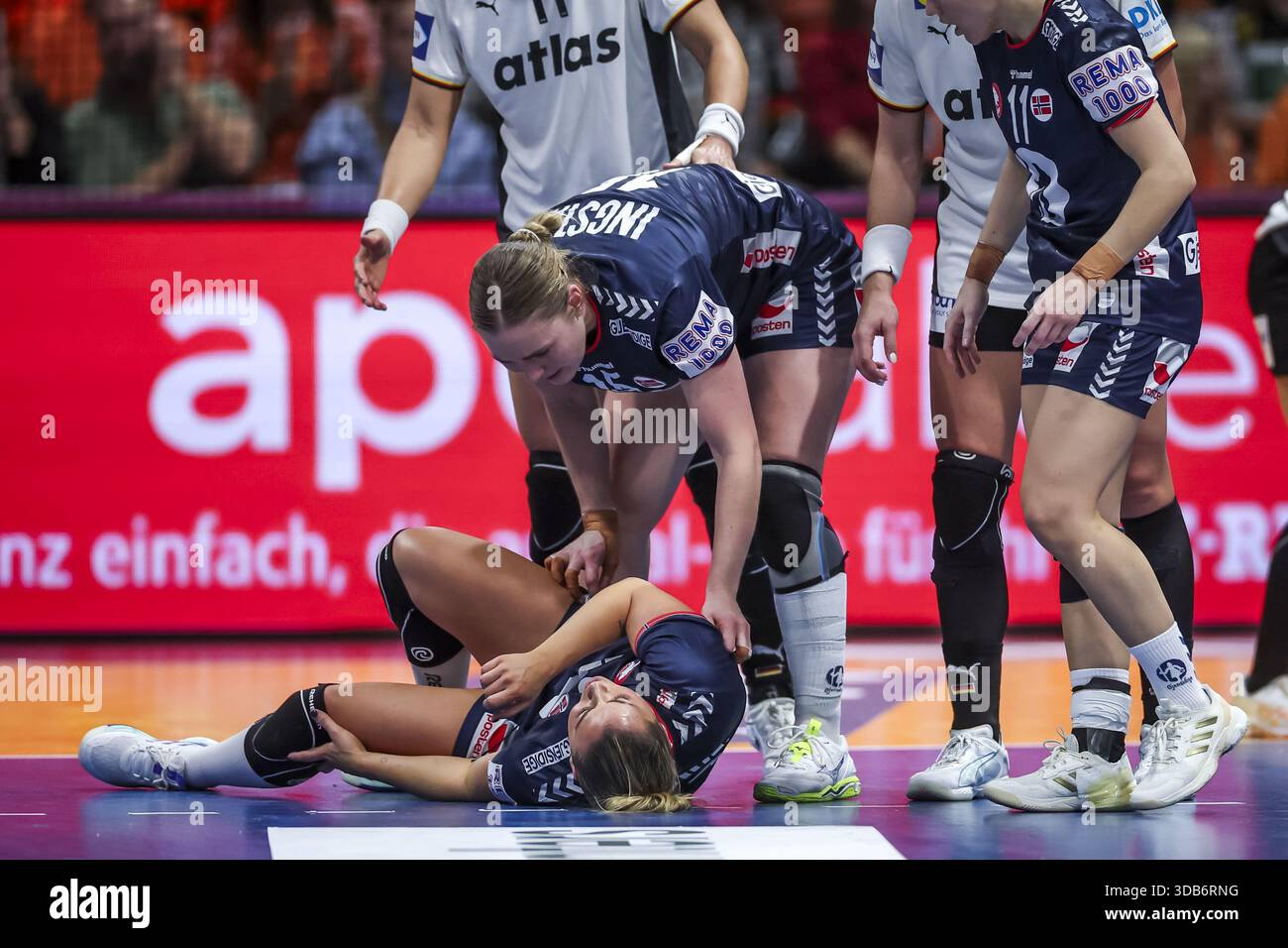 ROTTERDAM - Nora Mørk (NOR) on the floor during the World Handball ...