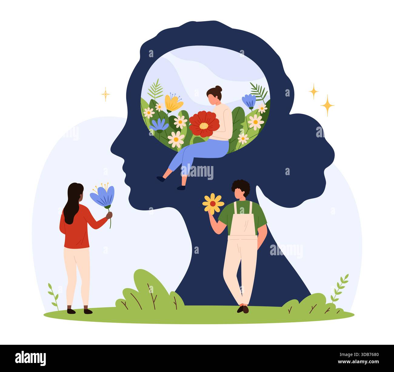Wellbeing tranquil Stock Vector Images - Alamy