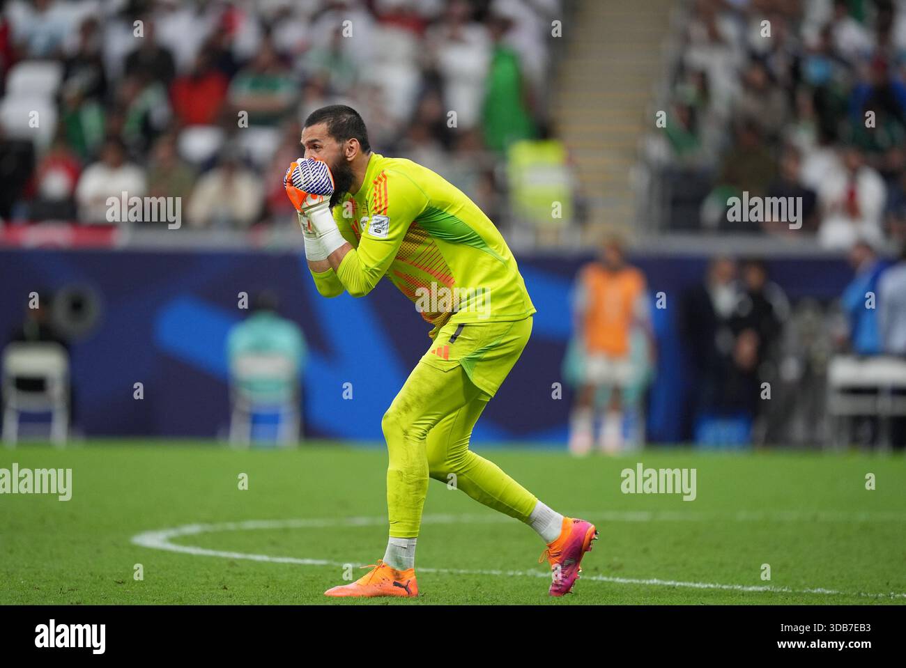 Doha Qatar December 12 2025 Farid Chaal Goalkeeper For The Algerian doha-qatar-december-12-2025-farid-chaal-goalkeeper-for-the-algerian