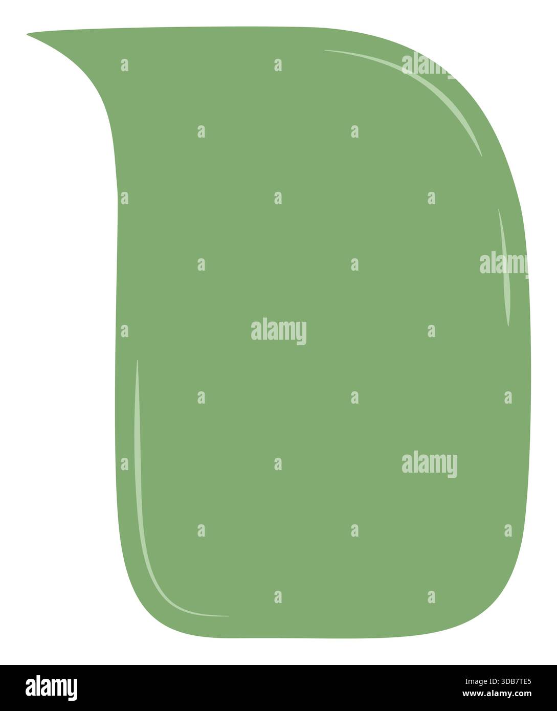 Green Fluid Hand Drawn Speech Patch Stock Vector