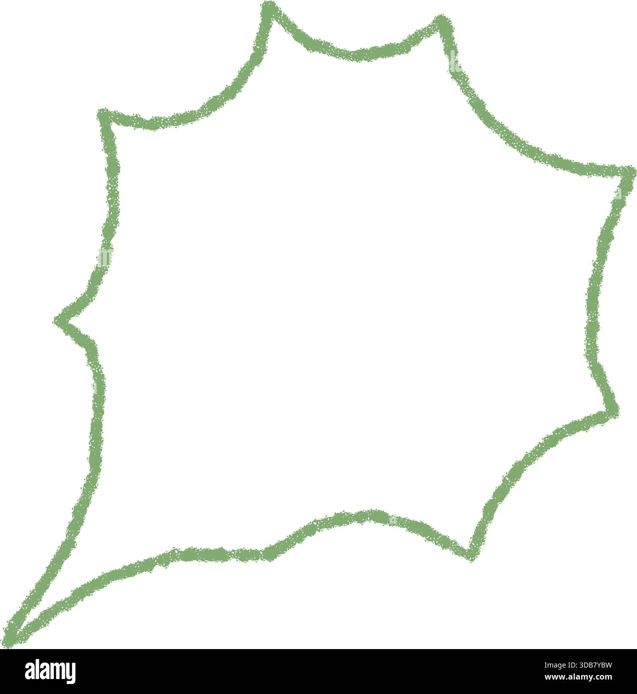 Hand Drawn Crayon Speech Bubble Sketch Stock Vector