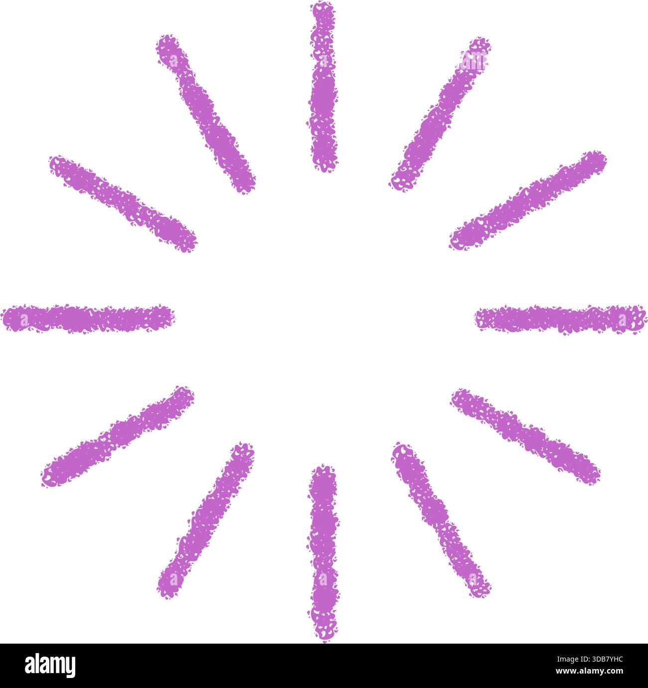 Purple Chalk Firework Burst Symbol Stock Vector