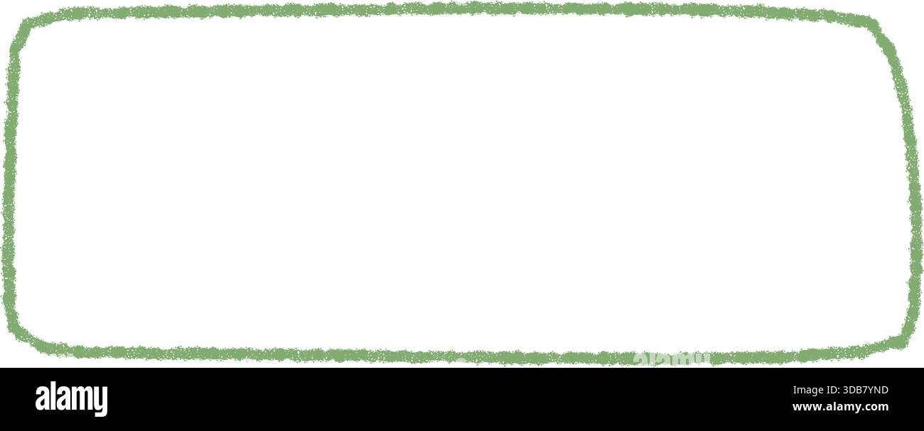 Crayon Sketch Fluid Rectangle Textbox Outline Stock Vector