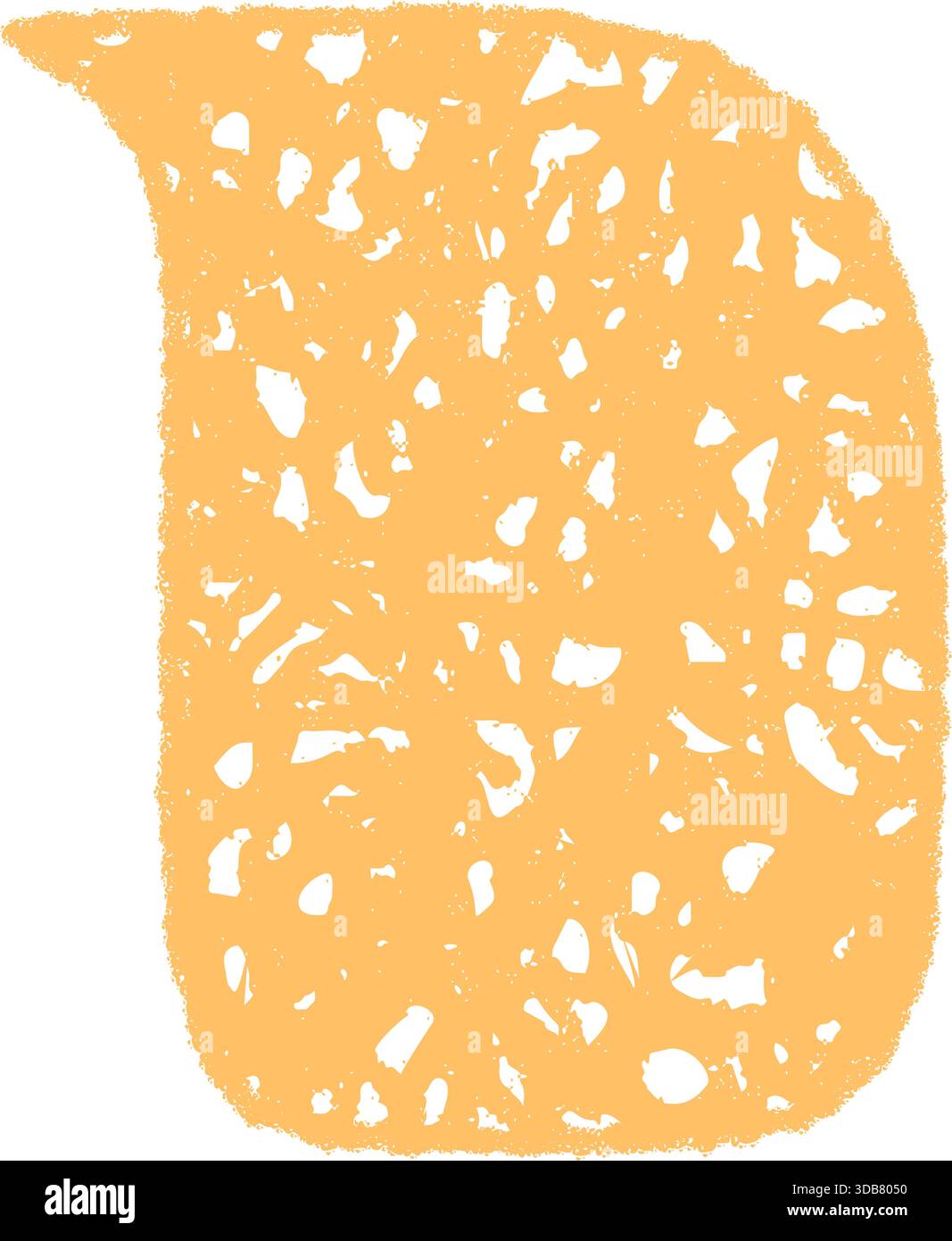 Orange Chalk Talk Balloon With Scribble Stock Vector