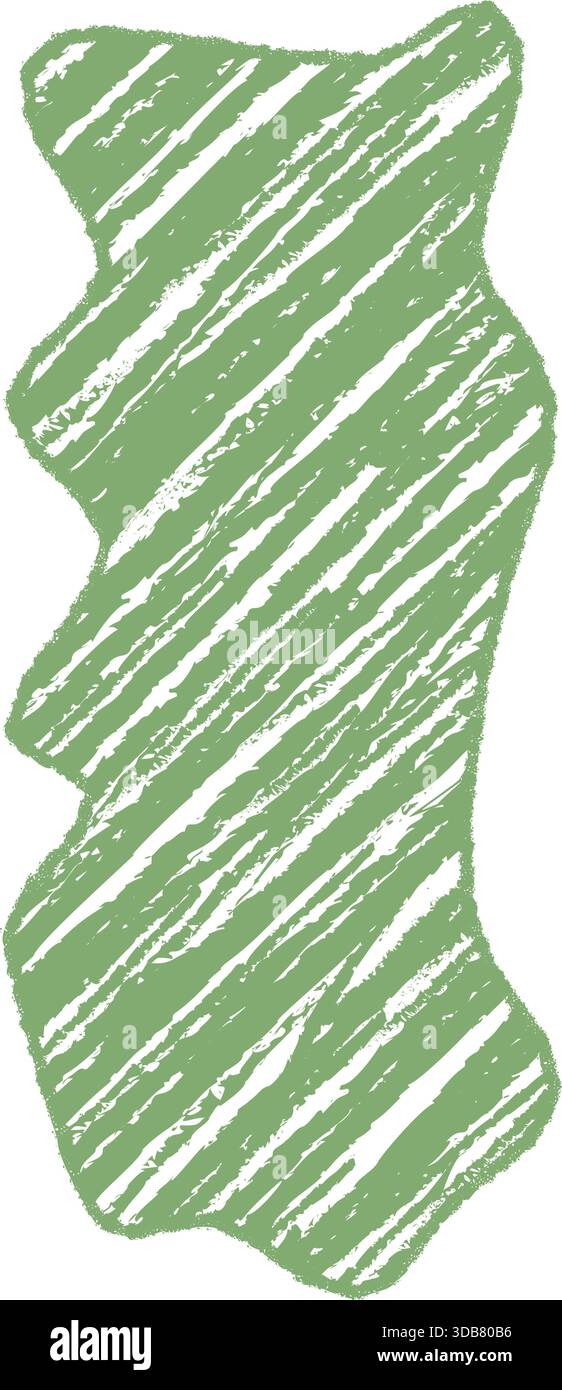 Organic Chalk Squiggle Frame Template Label Stock Vector