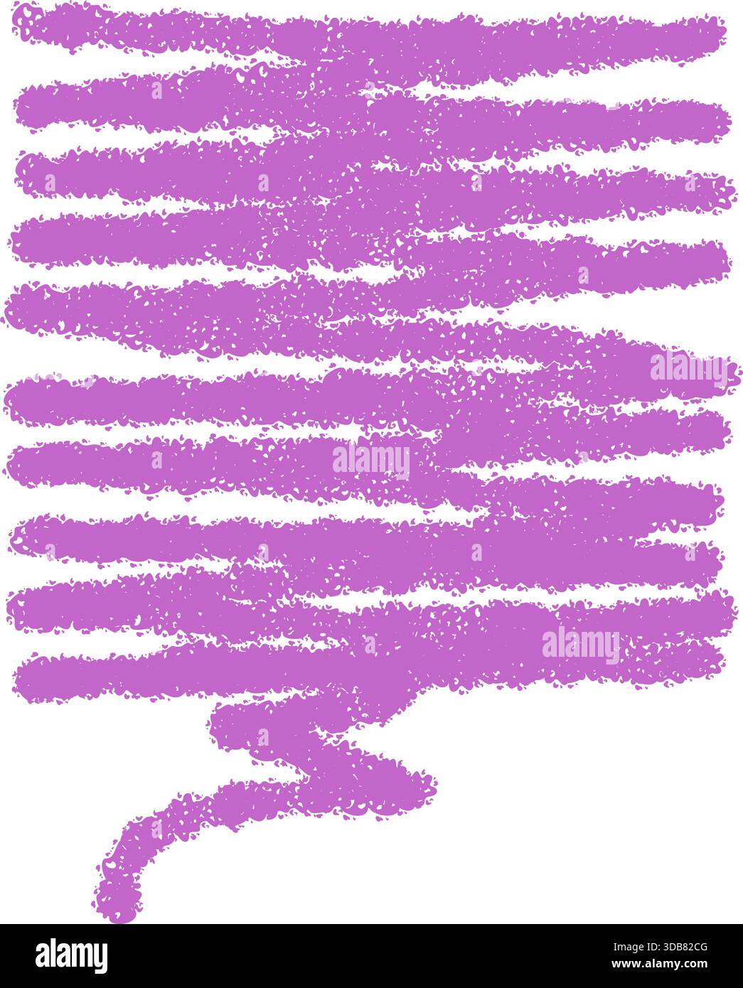 Purple Crayon Scribble Speech Bubble Box Stock Vector