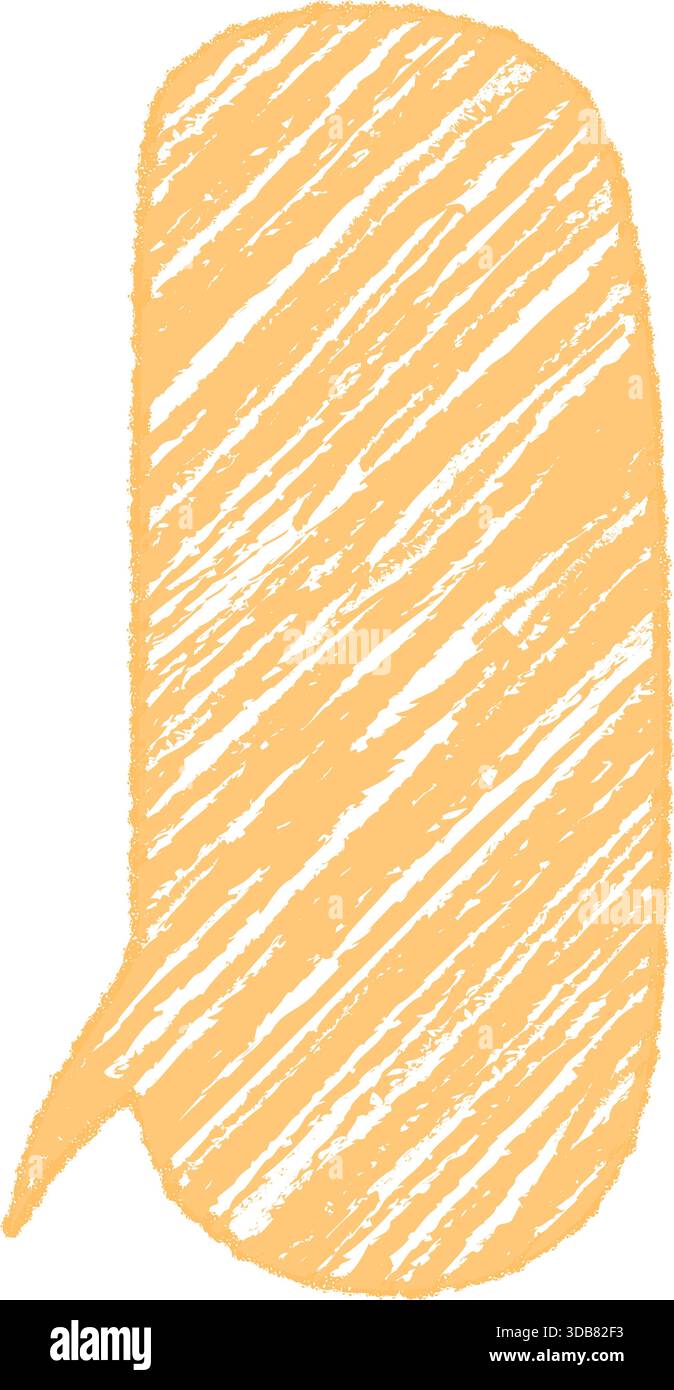 Organic Crayon Scribble Diagonal Chat Bubble Stock Vector