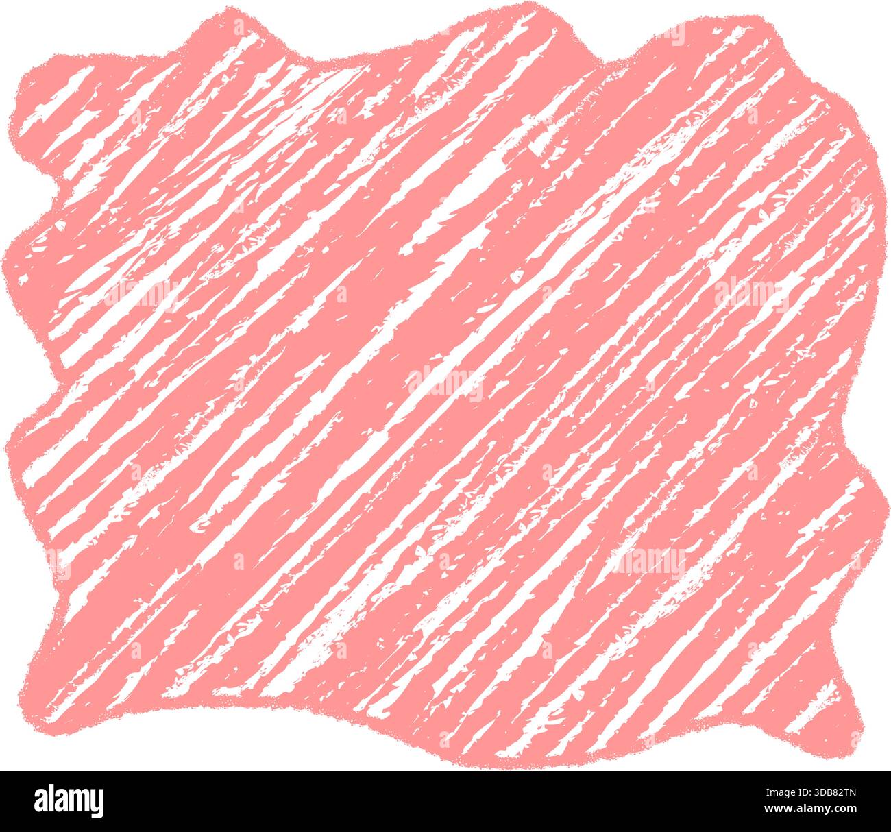 Pink Crayon Wavy Sketch Quote Frame Stock Vector