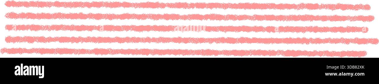 Pink Chalk Hand Drawn Underline Stripe Stock Vector
