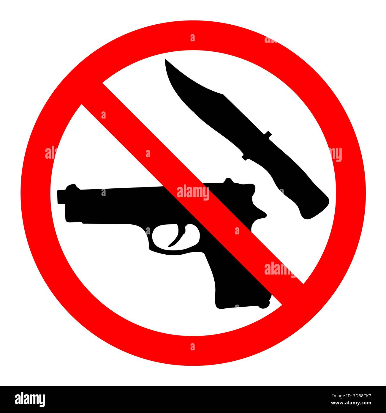 Weapon prohibited icon. Forbidding vector sign 