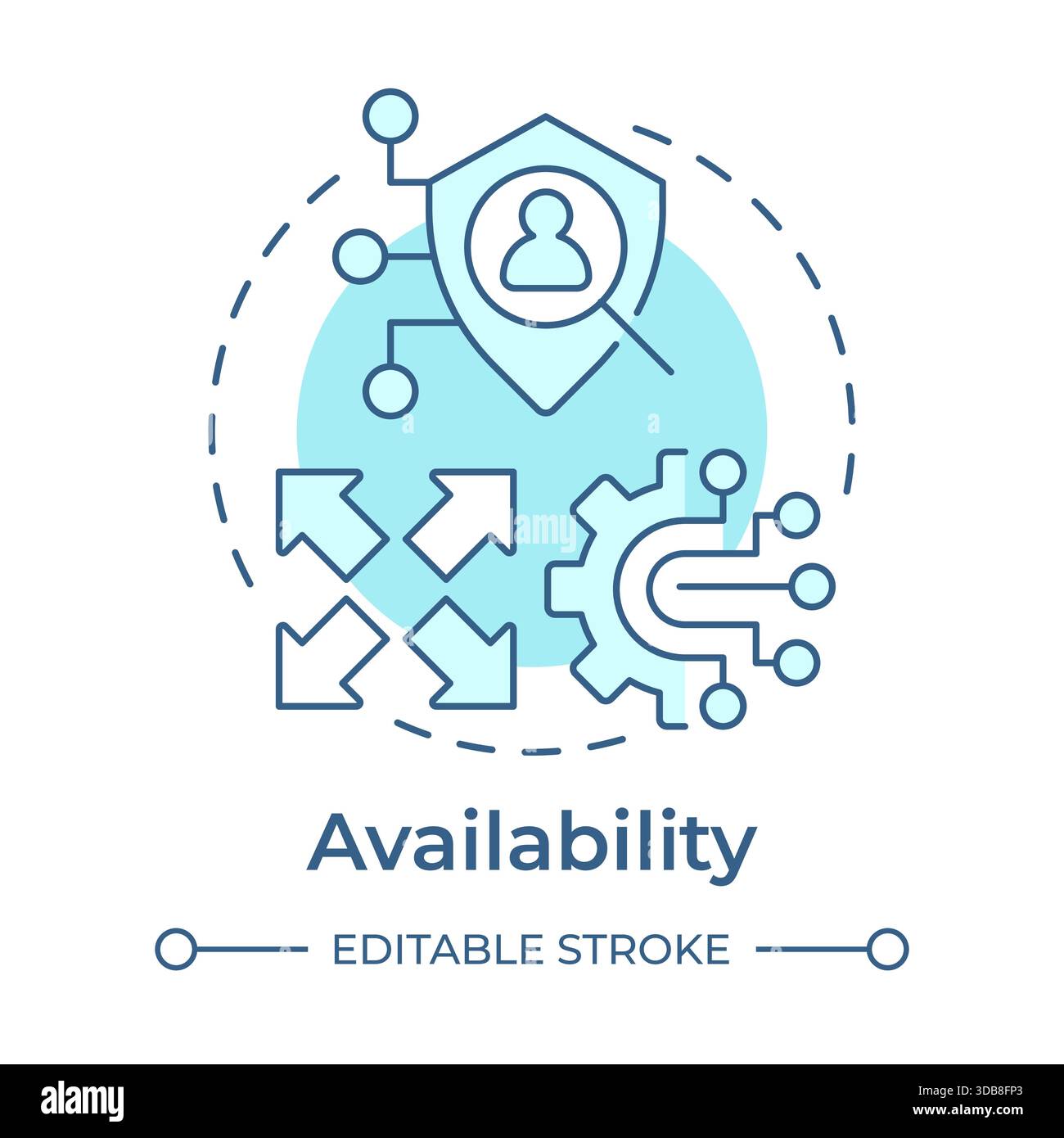Availability soft blue concept icon Stock Vector