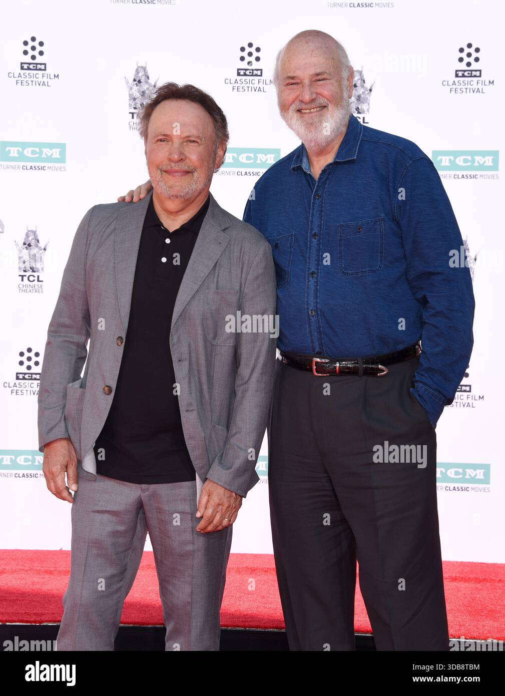 FILE: Hollywood, USA. 14th Dec, 2025. Actor and director Rob Reiner, 78, and his wife of 36 years Michele Singer Reiner, 68 were found stabbed to death at their home Brentwood, California home on December 14, 2025.-------------------------------------------------- Billy Crystal and Rob Reiner at the Hand & Footprint Ceremony honoring Billy Crystal held at the TCL Chinese Theatre on April 12, 2019 in Hollywood, CA. © Janet Gough/AFF-USA.com Credit: AFF/Alamy Live News Stock Photo