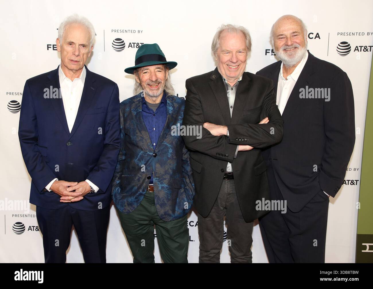 FILE: New York City, USA. 14th Dec, 2025. Actor and director Rob Reiner, 78, and his wife of 36 years Michele Singer Reiner, 68 were found stabbed to death at their home Brentwood, California home on December 14, 2025.-------------------------------------------------- Christopher Guest, Harry Shearer, Michael McKean & Rob Reiner attending the 2019 Tribeca Film Festival 'This is Spinal Tap' 35th Anniversary held at the Beacon Theatre on April 27, 2019 in New York City, NY © Steven Bergman/AFF-USA.COM Credit: AFF/Alamy Live News Stock Photo