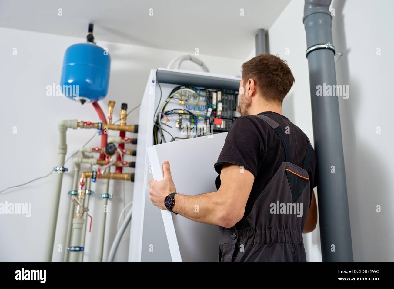 Technician open control panel internal hi-res stock photography and ...