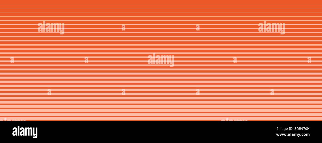 Horizontal stripe transition gradient background. Abstract geometric bg with orange parallel lines Stock Vector