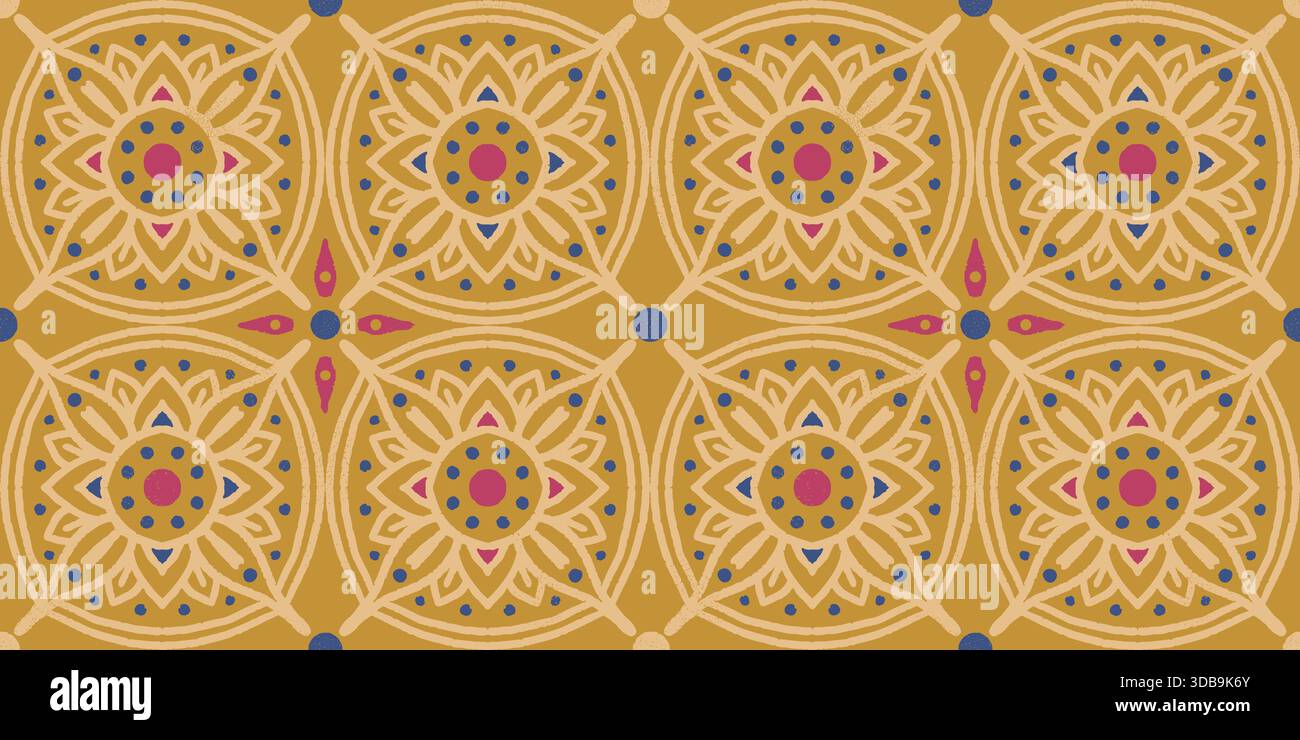 Vintage seamless abstract floral pattern in Moroccan style. Vintage seamless pattern. Stock Vector