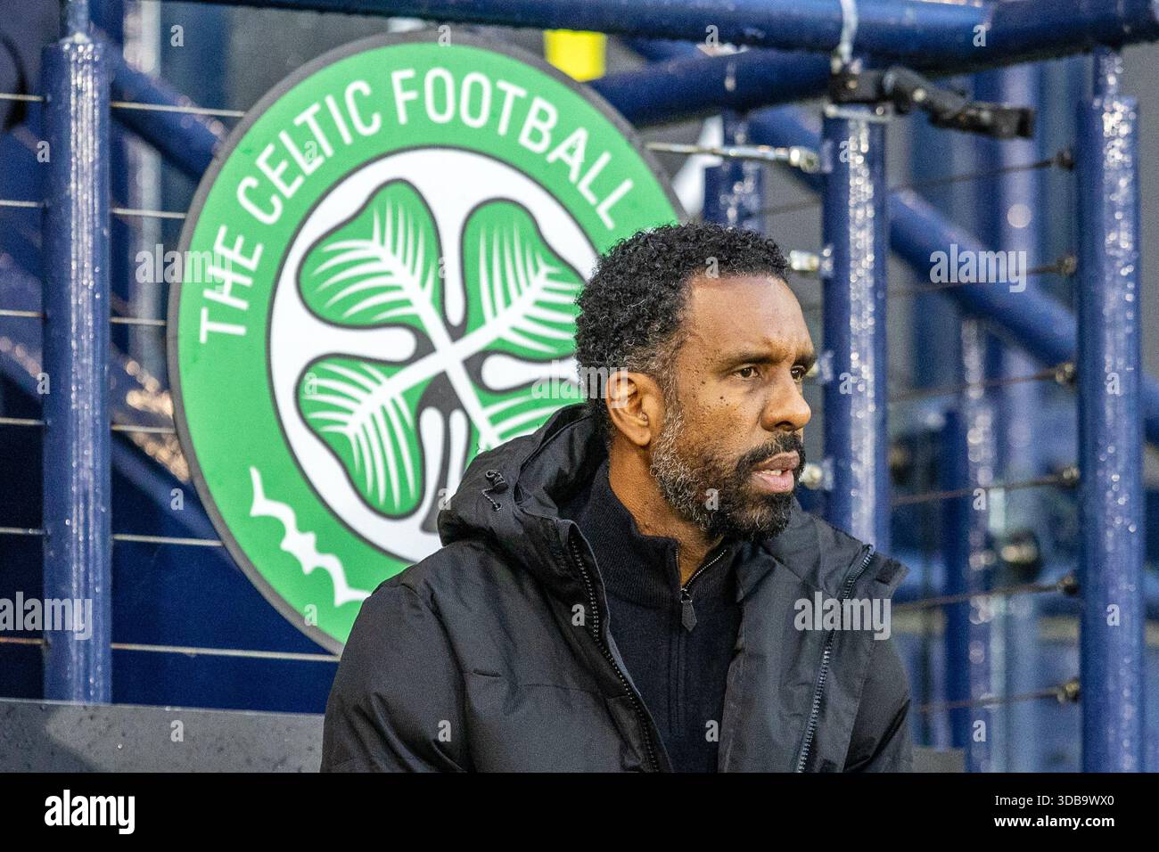 WILFRIED NANCY, manager of Celtic FC, a professional football club based in Glasgow, currently playing in the Scottish Premier league Stock Photo