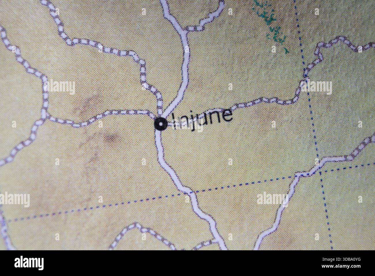 Injune Map Injune - Queensland, Australia colour atlas map of town and a name of ...
