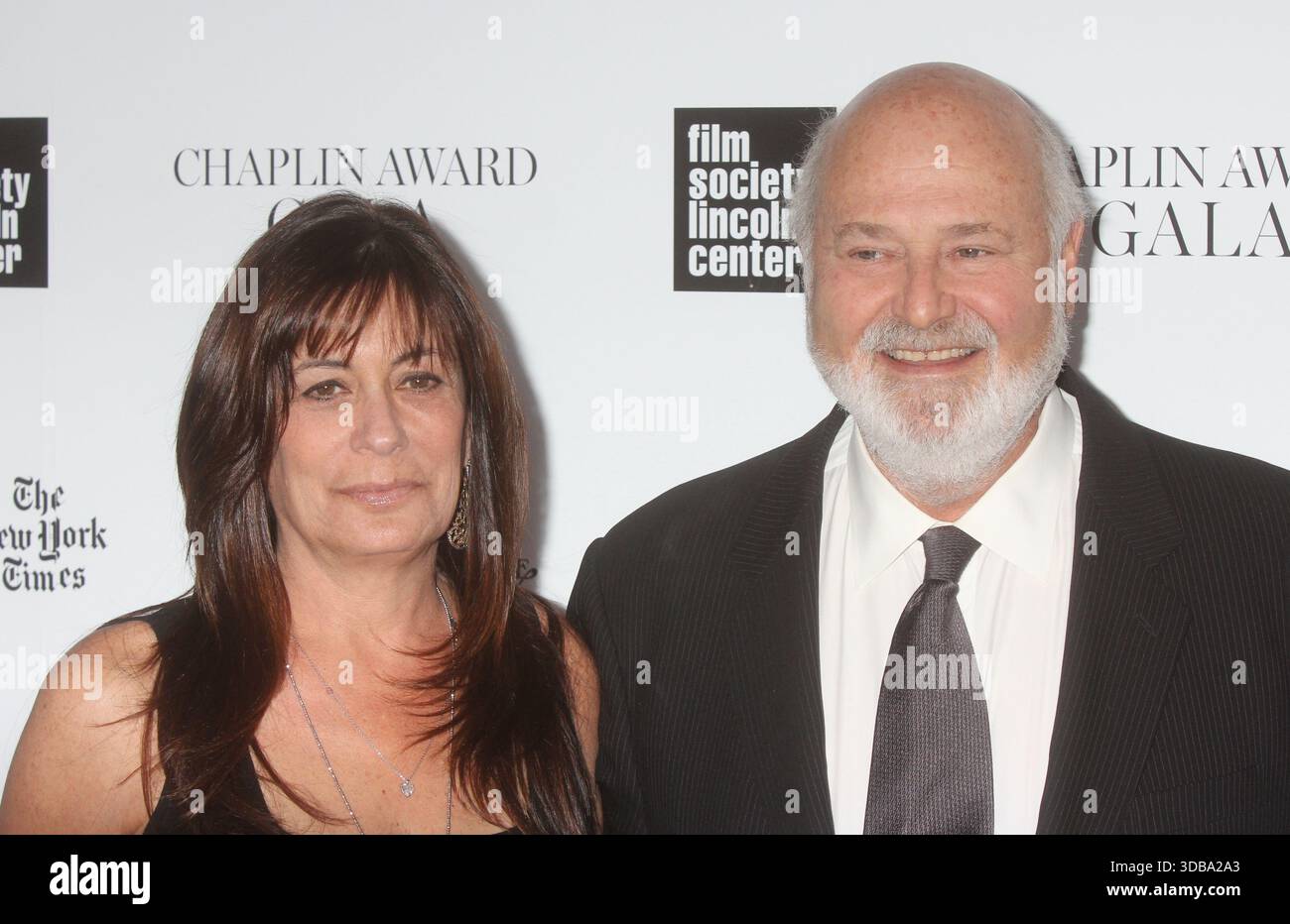 ***FILE PHOTO** Rob Reiner and Wife Found Stabbed To Death At Home. Rob Reiner and wife Michele Singer Reiner attend the Film Society of Lincoln Center's 41st Annual Chaplin Award Gala honoring Rob Reiner at Lincoln Center's Avery Fisher Hall in New York City on April 28, 2014. Photo Credit: Henry McGee/MediaPunch Credit: MediaPunch Inc/Alamy Live News Stock Photo