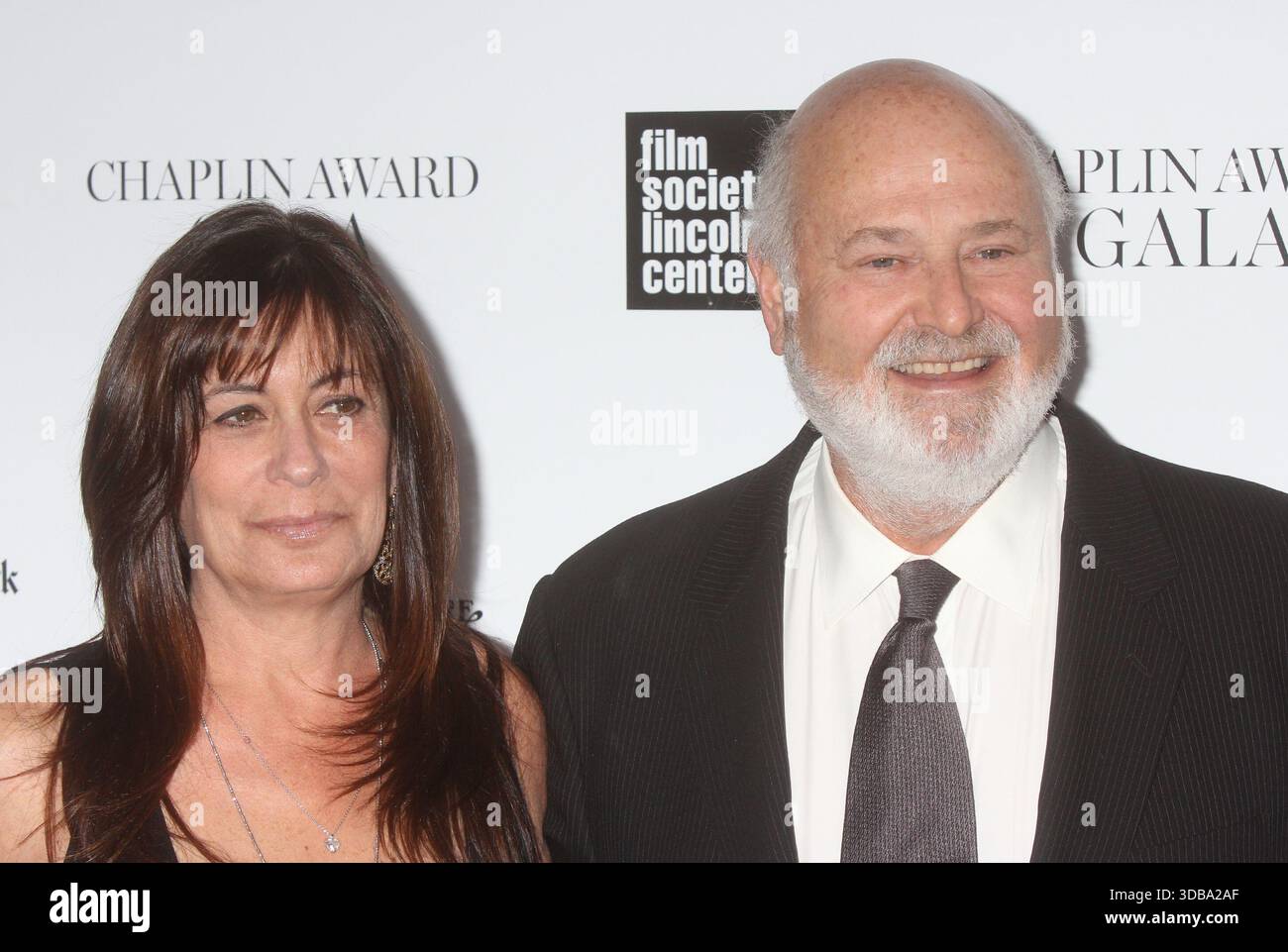 ***FILE PHOTO** Rob Reiner and Wife Found Stabbed To Death At Home. Rob Reiner and wife Michele Singer Reiner attend the Film Society of Lincoln Center's 41st Annual Chaplin Award Gala honoring Rob Reiner at Lincoln Center's Avery Fisher Hall in New York City on April 28, 2014. Photo Credit: Henry McGee/MediaPunch Credit: MediaPunch Inc/Alamy Live News Stock Photo