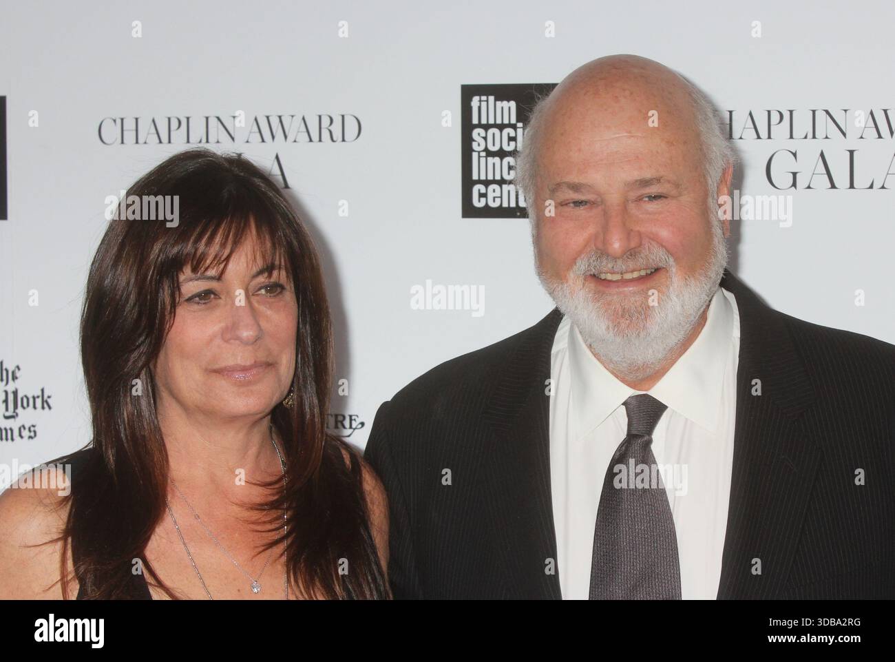 ***FILE PHOTO** Rob Reiner and Wife Found Stabbed To Death At Home. Rob Reiner and wife Michele Singer Reiner attend the Film Society of Lincoln Center's 41st Annual Chaplin Award Gala honoring Rob Reiner at Lincoln Center's Avery Fisher Hall in New York City on April 28, 2014. Photo Credit: Henry McGee/MediaPunch Credit: MediaPunch Inc/Alamy Live News Stock Photo