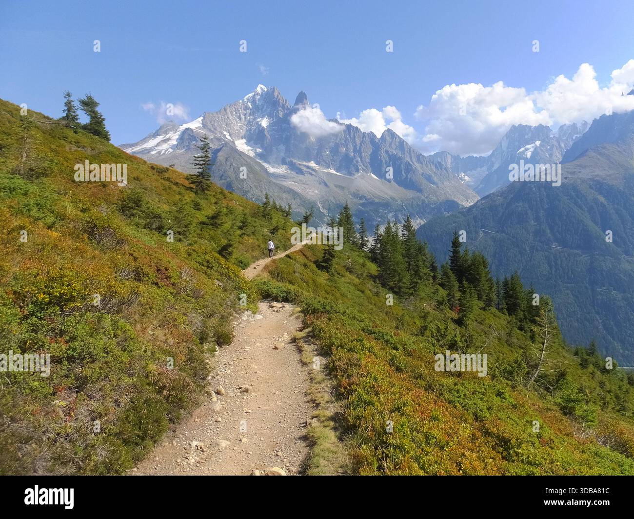 While traveling in the mountains, Mont Blanc, Chamonix - Stock Image
