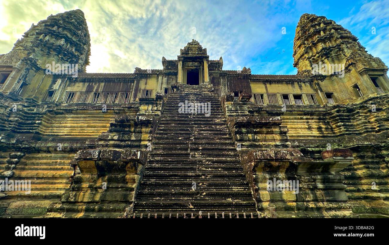 Angkor Wat: History Carved in Stone, Embraced by Nature - Stock Image