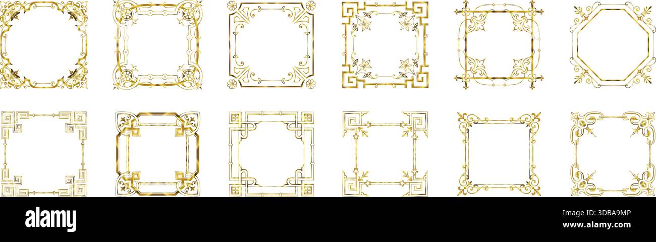 Calligraphic frames and decorative elements Stock Vector