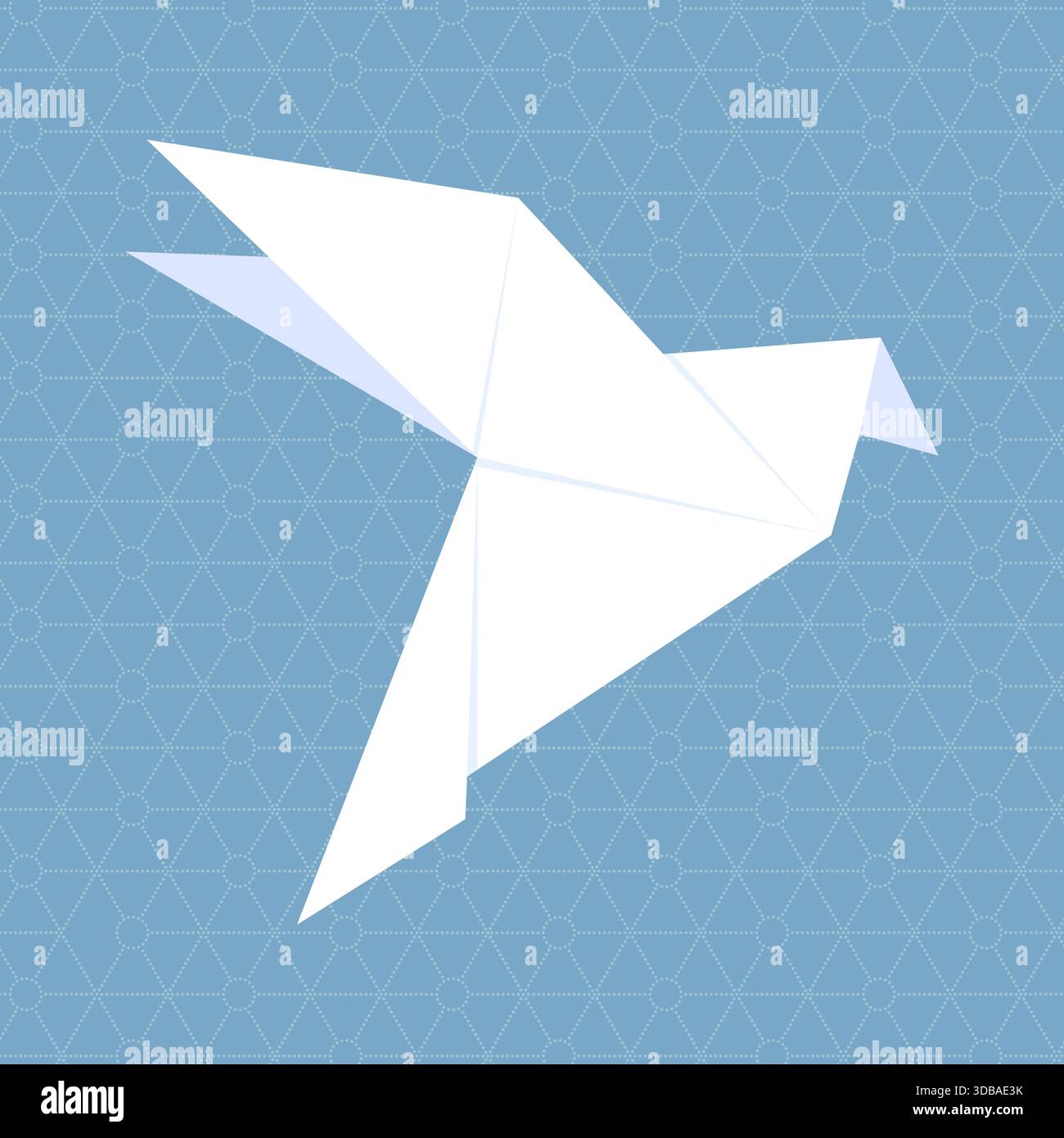 Origami paper dove on blue geometric background. Folded paper bird. Origami  pigeon. Vector illustration Stock Vector Image \u0026 Art - Alamy, image size:1300x1390