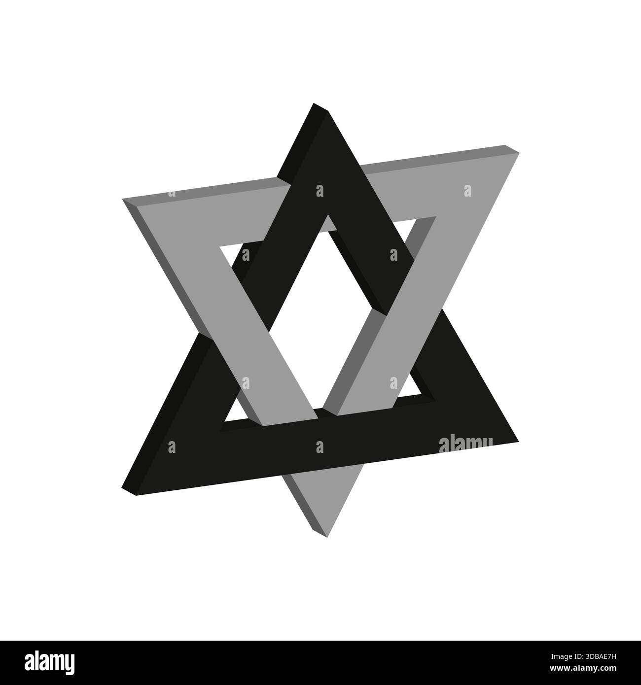 Star David symbol. Isometric six points. Interlocked figure Vector ...