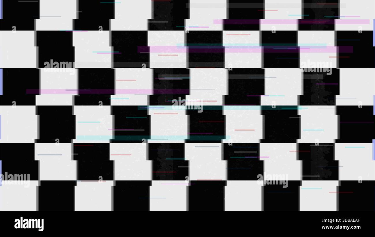 Checkered glitch flag vector, RGB split distortion, digital abstract ...