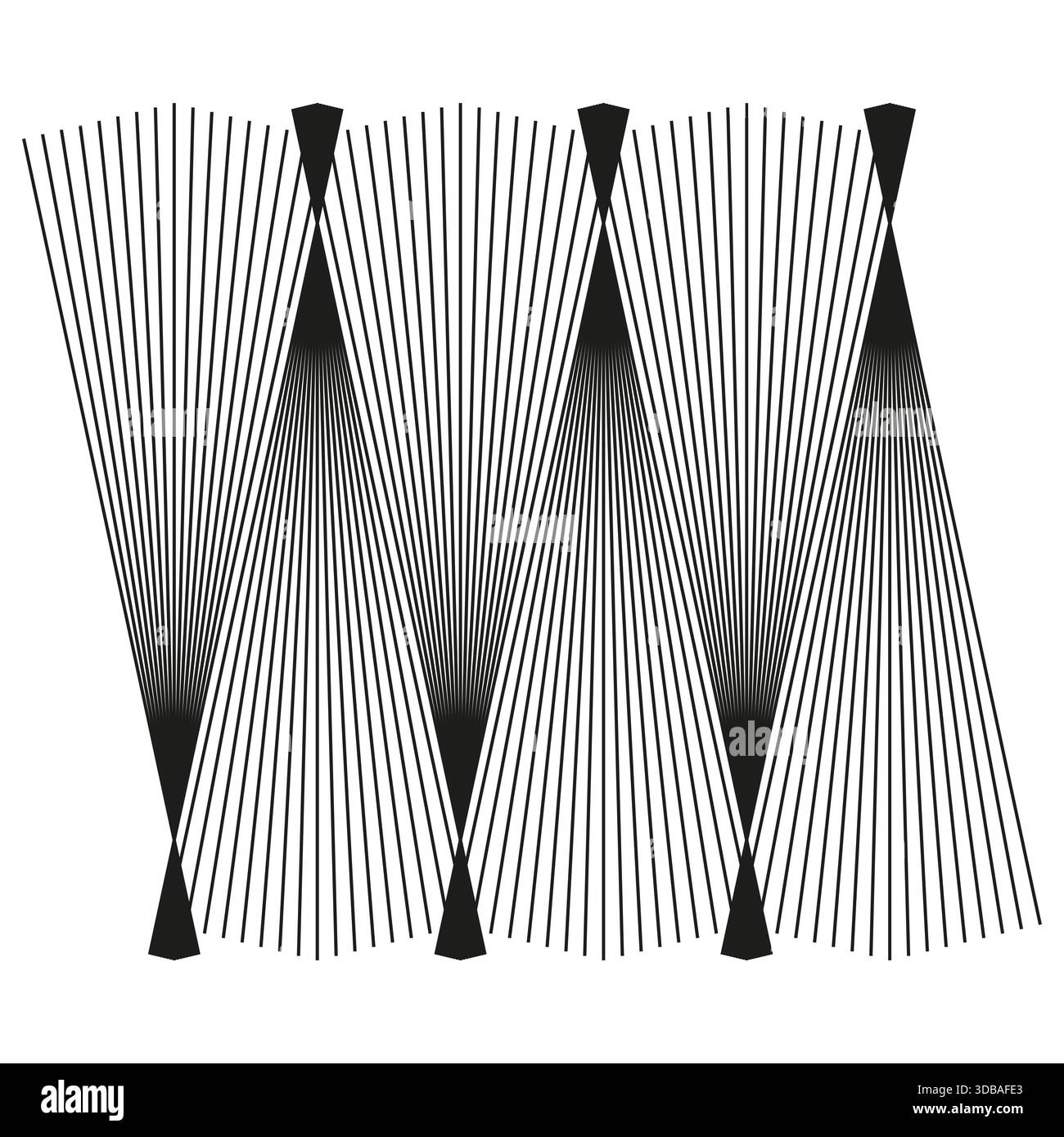 Abstract vertical rays. Line pattern Vector. Geometric fan shape. Graphic background element Stock Vector