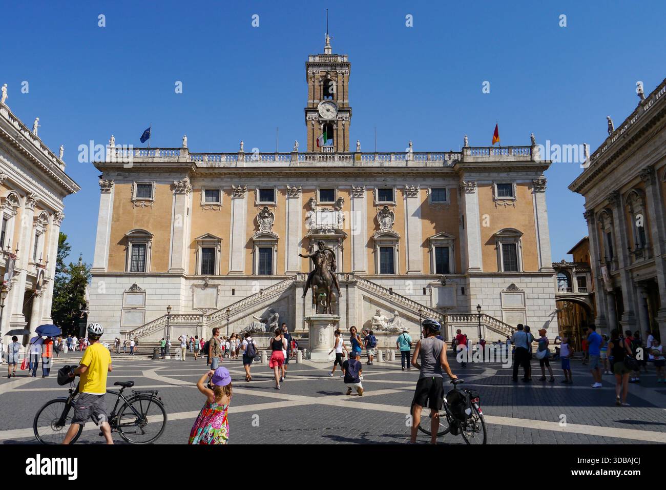 Piazza del Campidoglio in Rome, Italy, the historic square atop ...